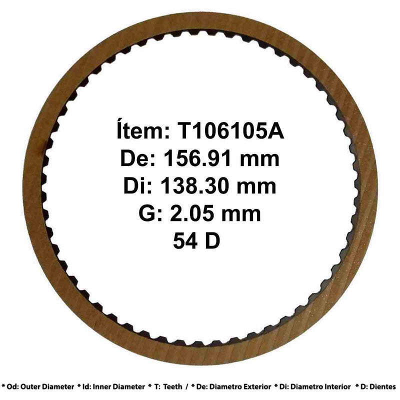 DISCO DE PASTA TSS 4TA-5TA-6TA (C2) [3-4] ALTA ENERGIA (SEGMENTADO) TF-80SC, TF-81SC