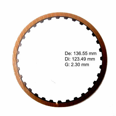 Detalle disco pasta TSS avance para Nissan Altima Maxima RE4F04B