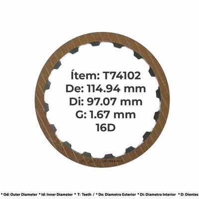 Disco de Pasta TSS Coast [2] F4EAT F4AEL F4A-EL 4EAT-F