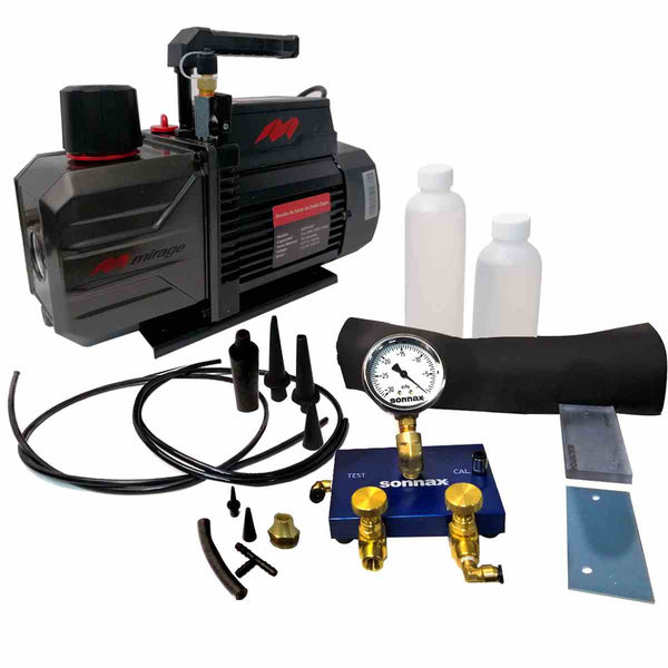 Kit Sonnax Herramienta Prueba Vacio + Bomba Vacio 3.6 cfm 2 Etapas 0.5 HP