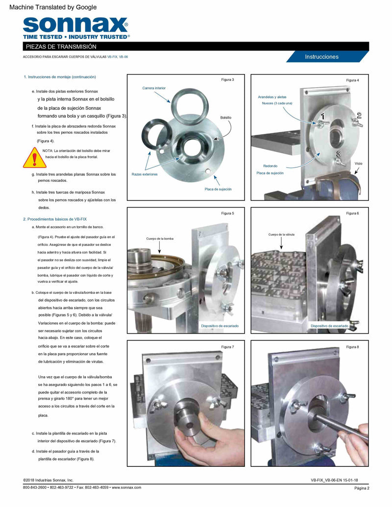 Sonnax Herramienta de Alineacion de Cuerpos de Valvulas para Usar con Rimas F-