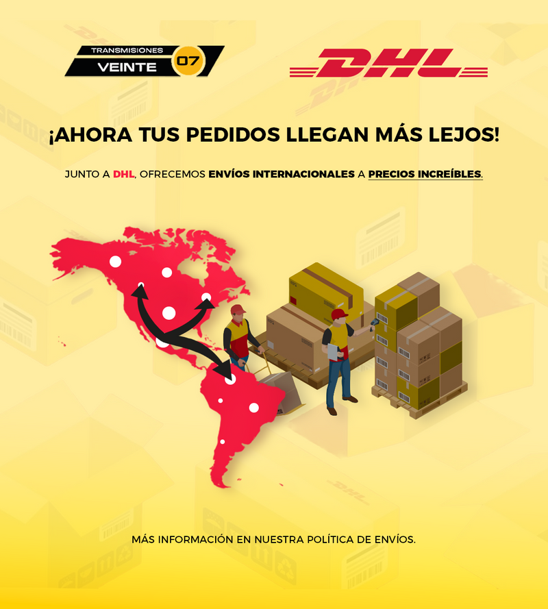 Veinte 07 banner shopify mobile DHL aora tus pedidos llegan mas lejos! junto a dhl, ofrecemos envios internacioles a precios increibles. 