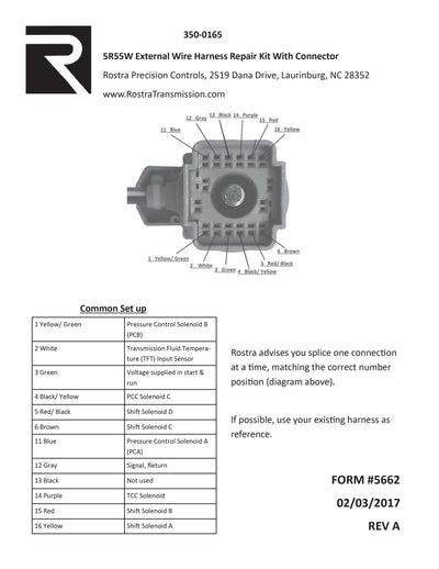 Kit Reparacion Conector Arnes 5R55W 5R55S
