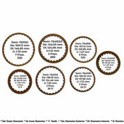 Detalle discos Alta y Reversa 21D 24D 5.500" 5.800" RE4F04A