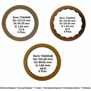 Detalle discos de pasta avance, overdrive y alta/reversa TSS