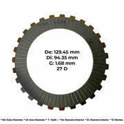 Dimensiones disco fricción pasta ZF Ergopower John Deere T173640