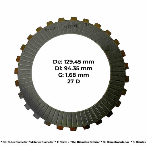 Dimensiones disco fricción pasta ZF Ergopower John Deere T173640