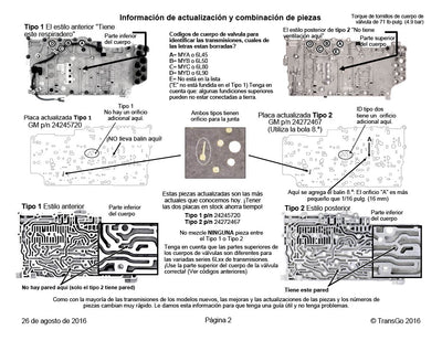 TRANSGO 2 VALVULAS SELECTORAS Y 1 TCC 6L45 6L50 6L80 6L90