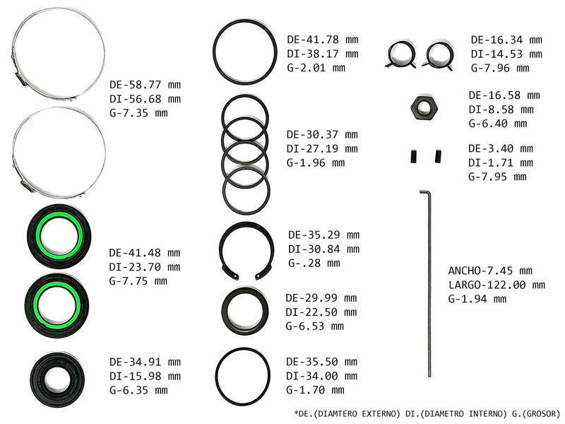 KIT CREMALLERA NISSAN TSURU 3 SENTRA IGUAL 8027 MENOS UNA LIGA