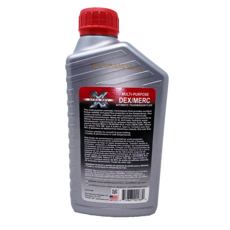 Aceite ATF Dexron III Rojo Xtra Rev 946 mL Transmisión Automática Veinte07 México