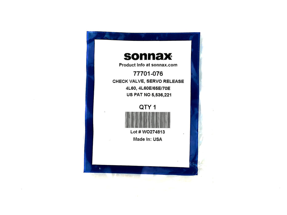 Sonnax Valvula Liberacion 2da Reduce Fallas 3/4 TH700 4L60E