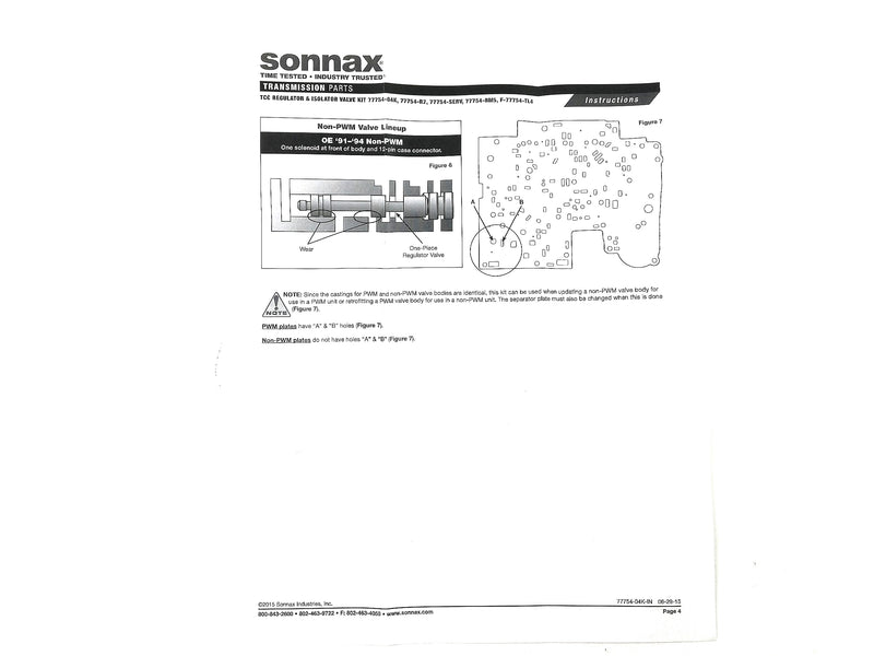 Valvula Sonnax TCC 1998/UP 4L60E 4L65E
