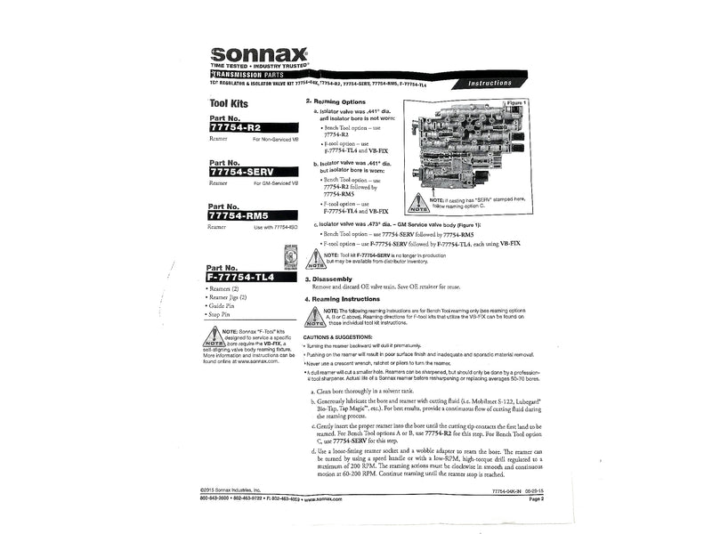 Valvula Sonnax TCC 1998/UP 4L60E 4L65E