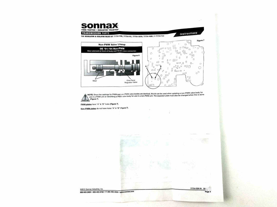 Sonnax Valvula TCC 1993/97 Solo para Unidades No EC3 4L60E