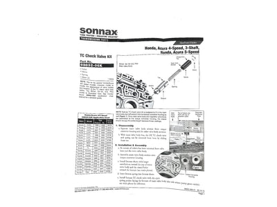 HONDA VALVE TCC            ALL 5SPEED