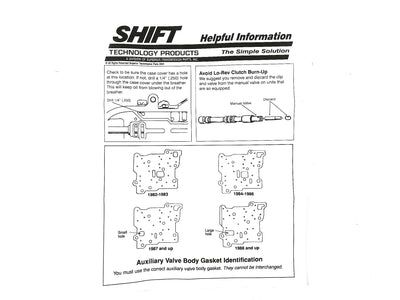 Shift Kit Superior Correccion de Fallas TH125 TH125C