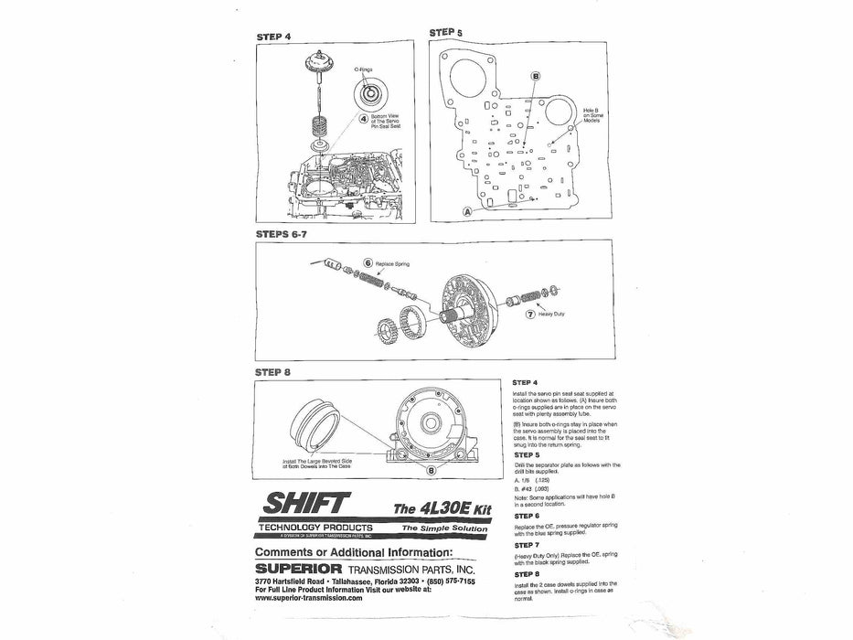 Shift Kit Superior 4L30E