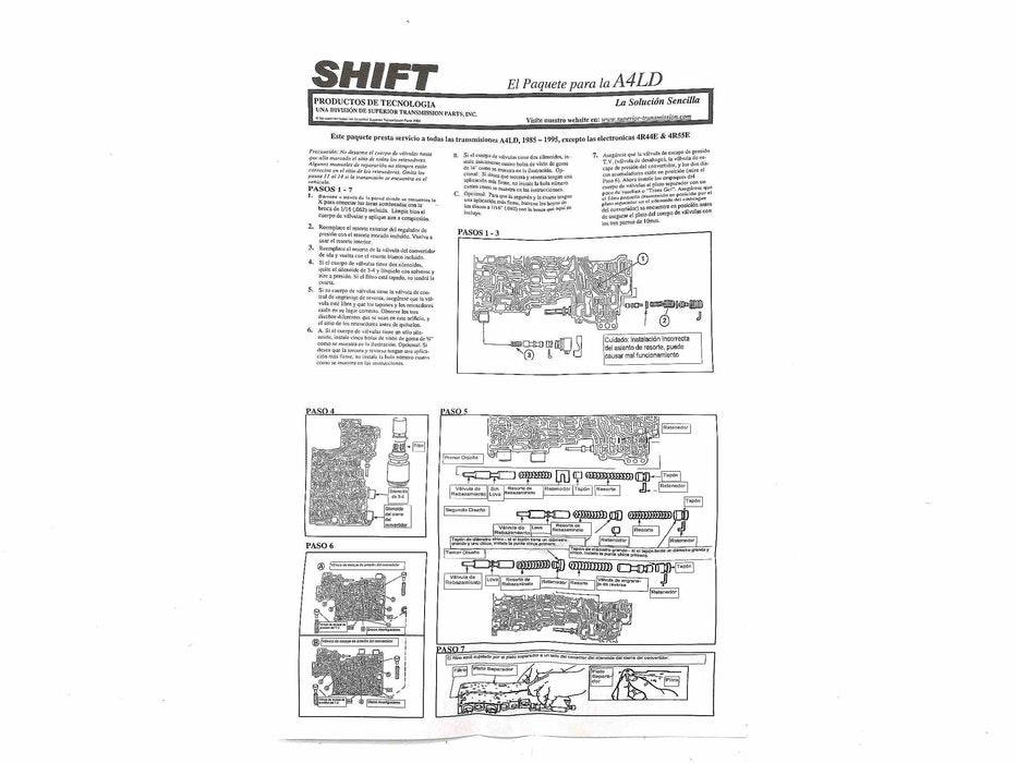 Shift Kit Superior Correccion de Fallas 1985/94 A4LD