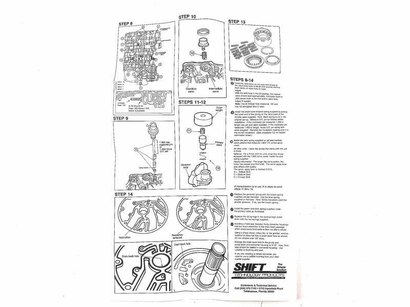 Shift Kit Superior Correccion de Fallas 1985/94 A4LD