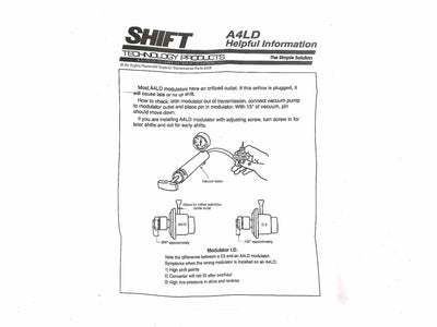 Shift Kit Superior Correccion de Fallas 1985/94 A4LD