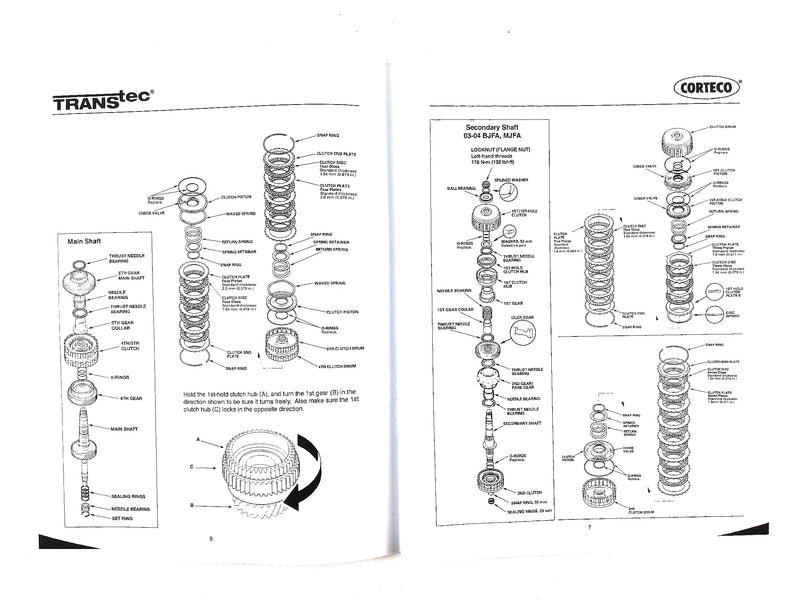 Juego de Empaques Freudenberg-NOK BDKA MDKA BVGA BVLA PVGA PVLA P34A P35A MDRA MDPA BWEA - Transmisiones Veinte 07