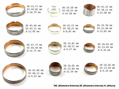 Kit de Bujes (12) para Tambor de Entrada con Flecha 27 Estrias TH700 TH700-R4 4L60 1982/84