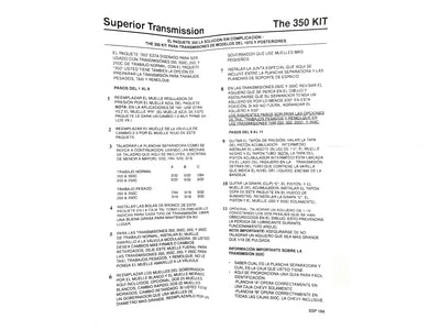 SHIFT KIT CORRECION             TH350