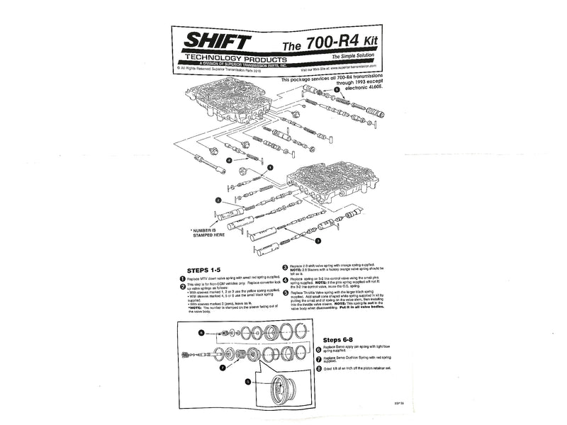 Shift Kit Superior Correccion de Fallas TH700