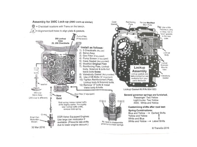 Transgo Shift Kit Th350 Th350c Th250 Th250c