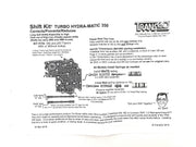 Transgo Shift Kit Th350 Th350c Th250 Th250c