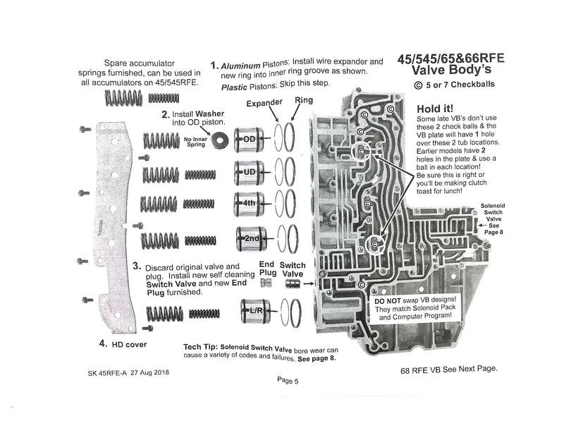 TRANSGO SHIFT KIT 45RFE 5-45RFE 68RFE