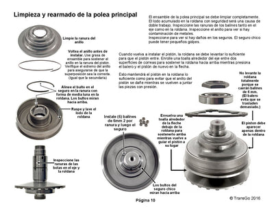 Transgo Kit para Retirar Poleas JF011E RE0F10A