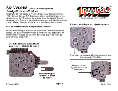 Shift Kit Transgo 1995/UP VW 01M