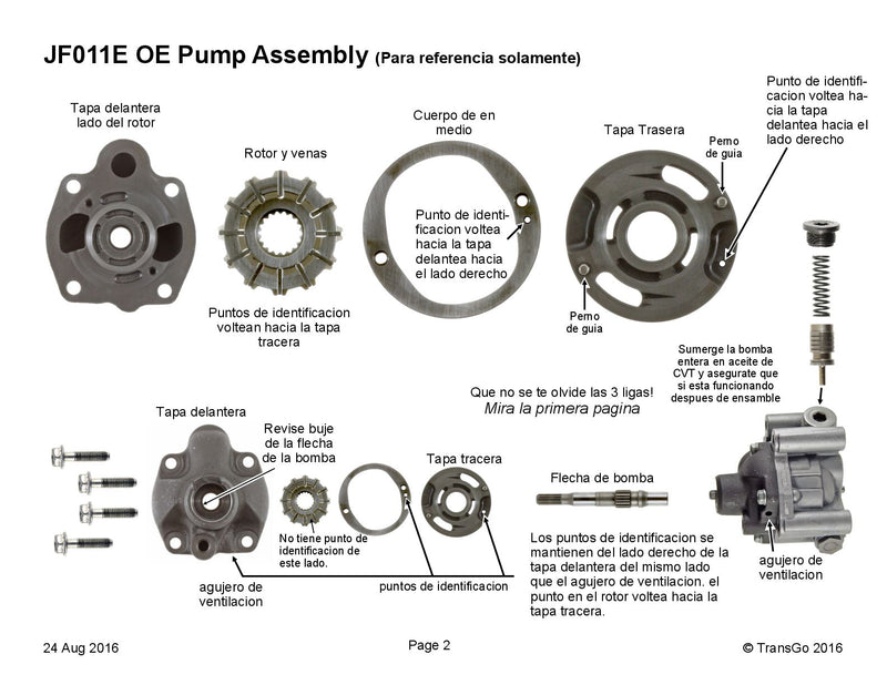 Válvula Control Flujo TransGo JF011E JF015E F1CJA