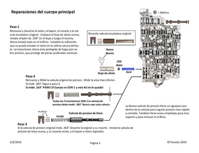 Shift Kit Transgo Gen 2 2013/UP 6T70 6T75 6T80