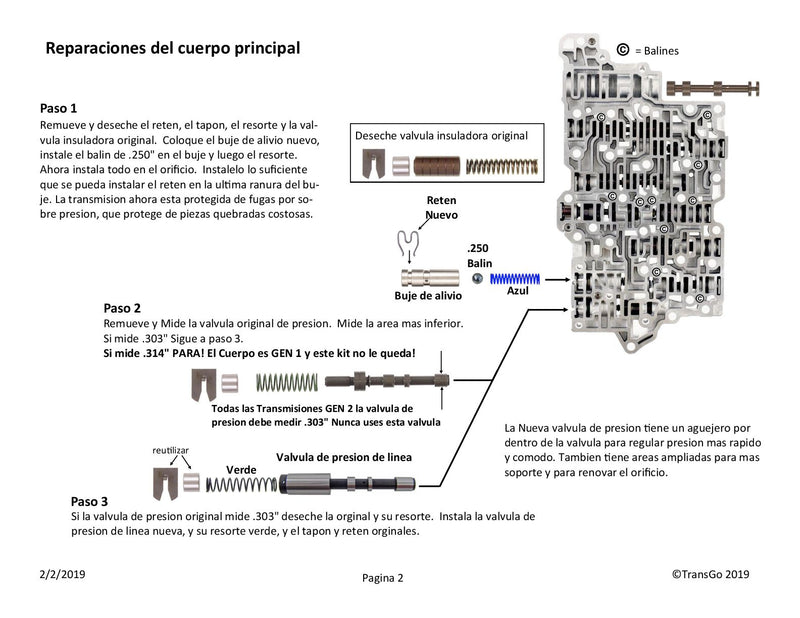 Shift Kit Transgo Gen 2 2013/UP 6T70 6T75 6T80