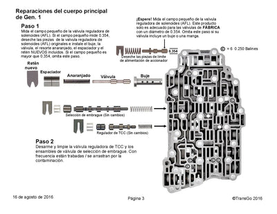 Shift Kit TransGo 2007/12 Gen 1 6T30 6T40 6T45