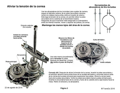 Transgo Kit para Retirar Poleas JF011E RE0F10A
