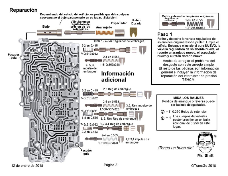 Shift Kit Transgo 6L45 6L50 6L80 6L90
