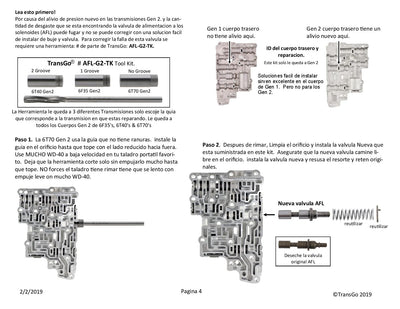 Shift Kit Transgo Gen 2 2013/UP 6T70 6T75 6T80