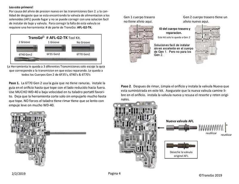 Shift Kit Transgo Gen 2 2013/UP 6T70 6T75 6T80