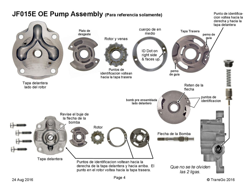 Válvula Control Flujo TransGo JF011E JF015E F1CJA