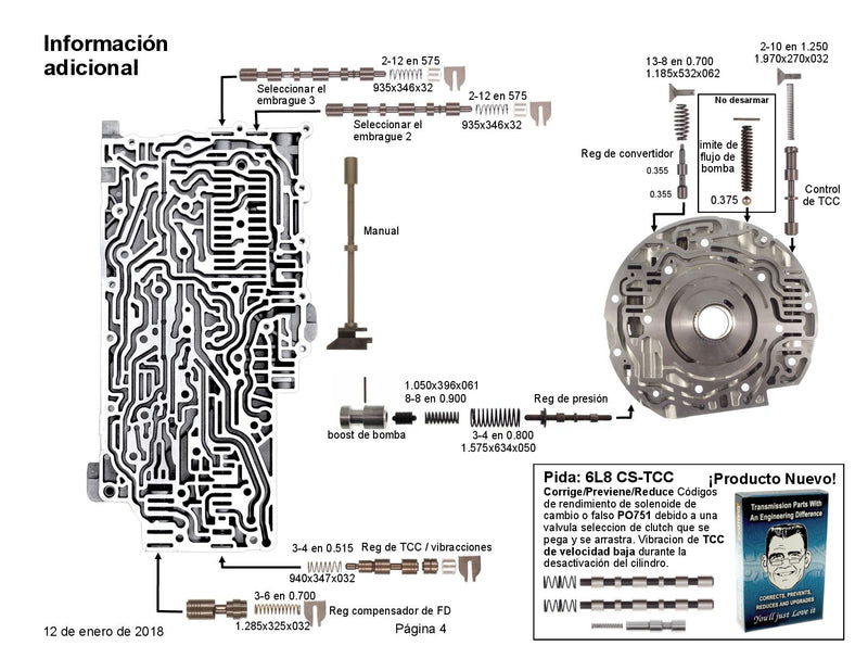 Shift Kit Transgo 6L45 6L50 6L80 6L90
