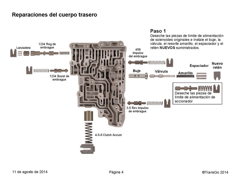 Shift Kit Transgo Facil Instalacion Gen 1 2007/12 6T70 6T75