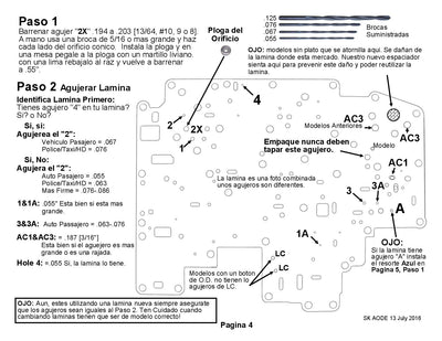 Shift Kit Transgo AODE 4R70W 4R75W 4R70E 4R75E