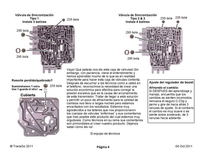 Shift Kit Transgo 1995/UP VW 01M