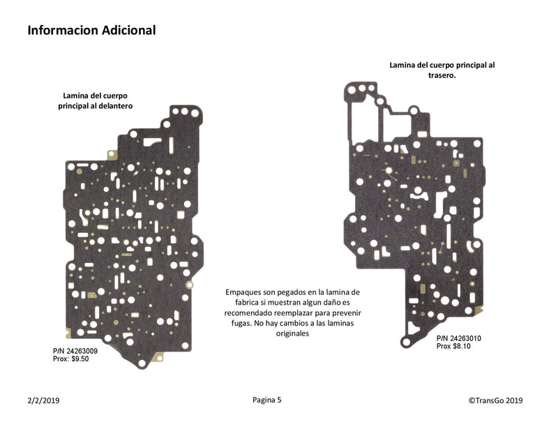Shift Kit Transgo Gen 2 2013/UP 6T70 6T75 6T80