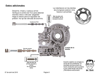 TRANSGO SHIFT KIT 2009/13 6F35 GEN 1