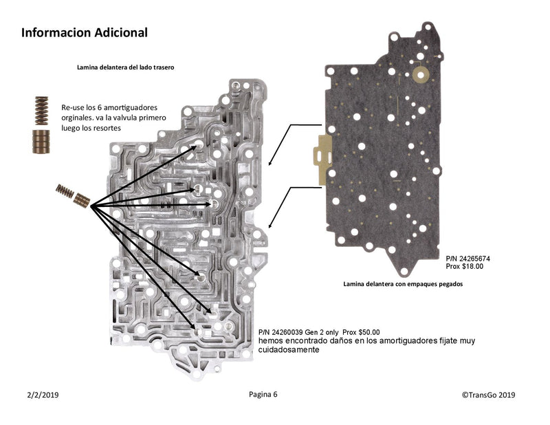 Shift Kit Transgo Gen 2 2013/UP 6T70 6T75 6T80
