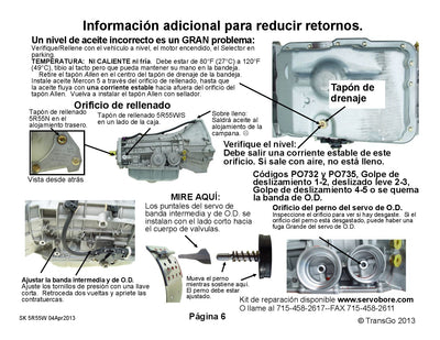 Shift Kit Transgo 5R55W 5R55S 5R55N
